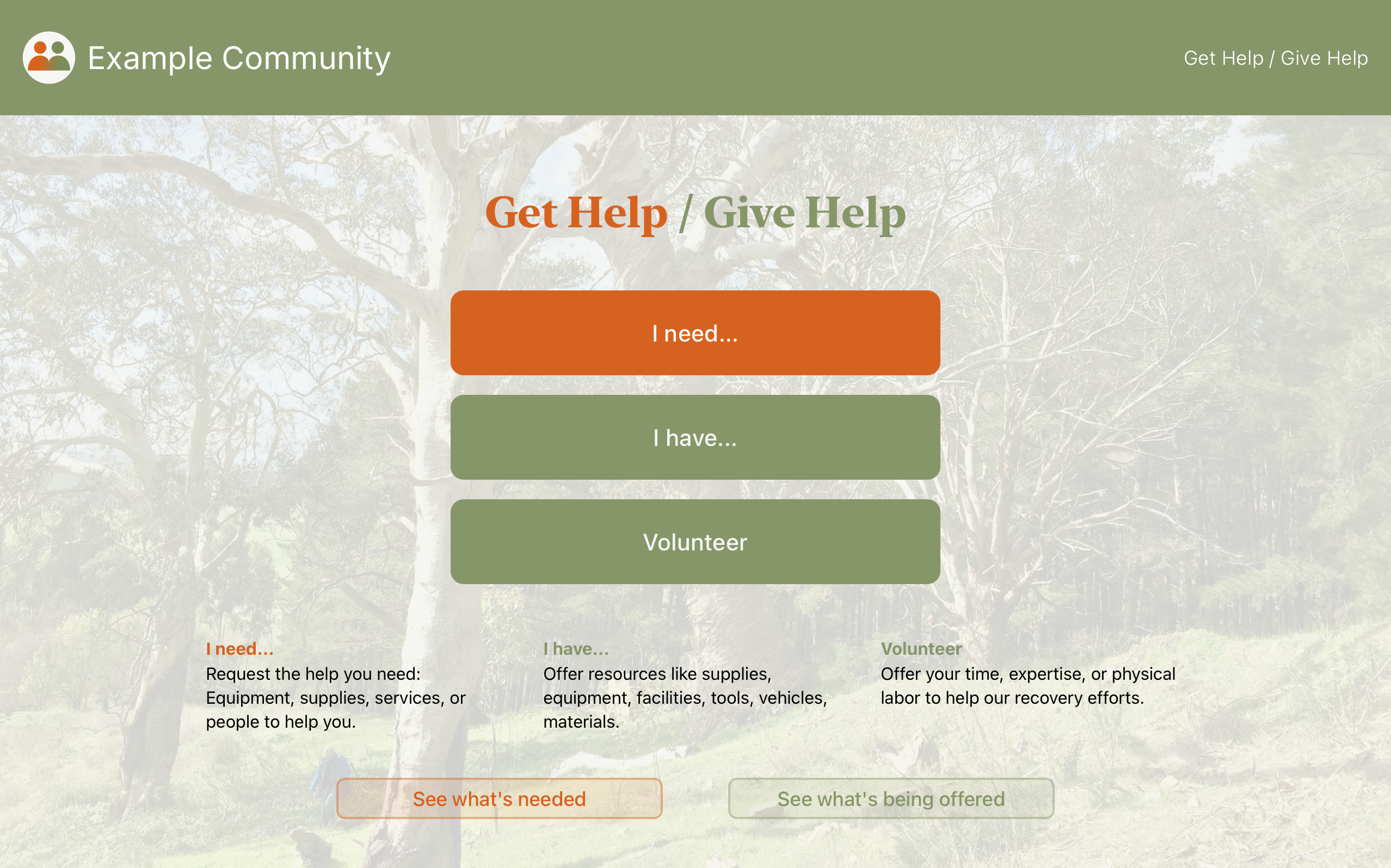 Recover Connect home page on desktop